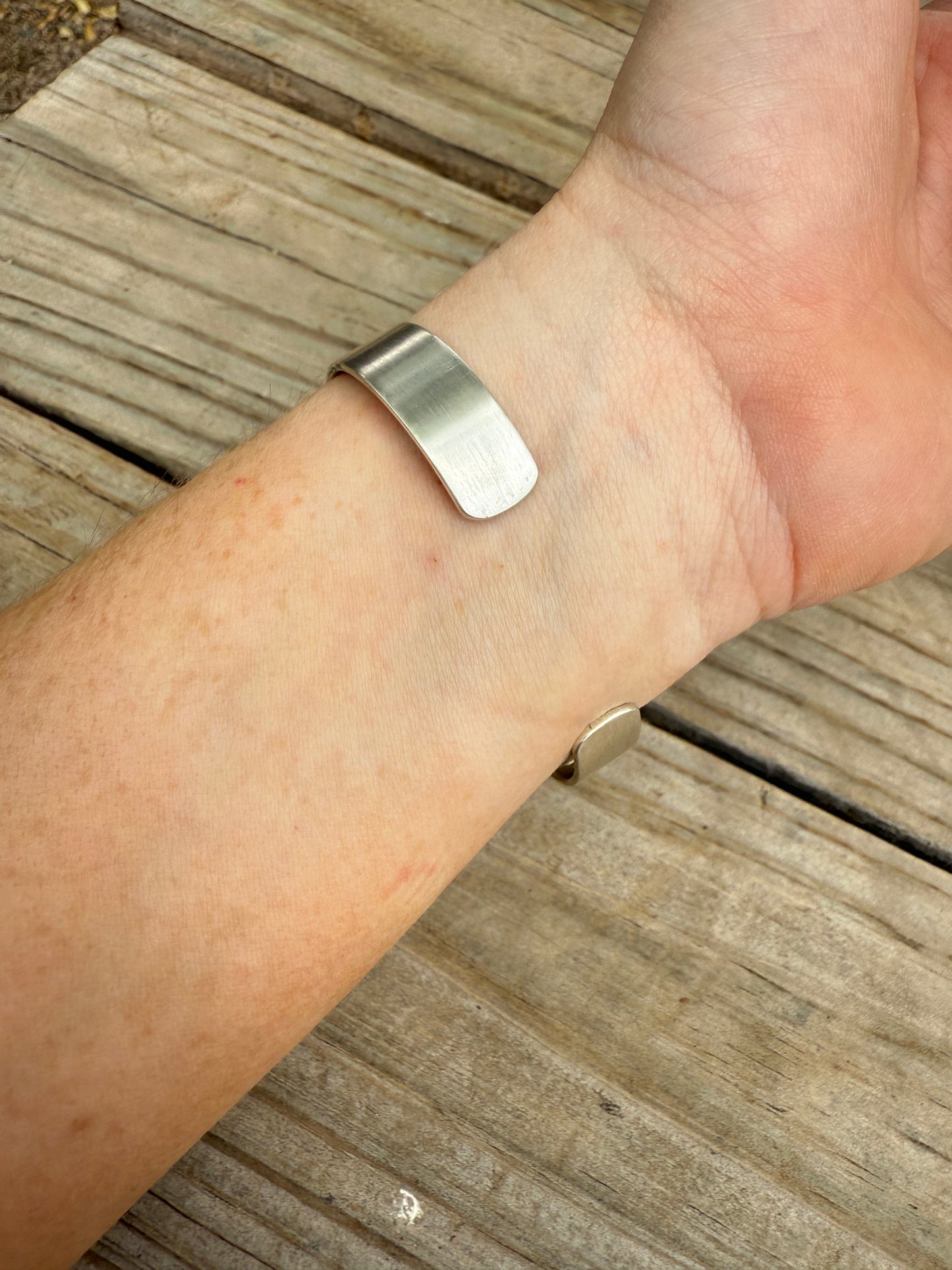 Handmade Sterling Silver, Sonoran Mountain & Palomino Turquoise Adjustable Cuff Bracelet