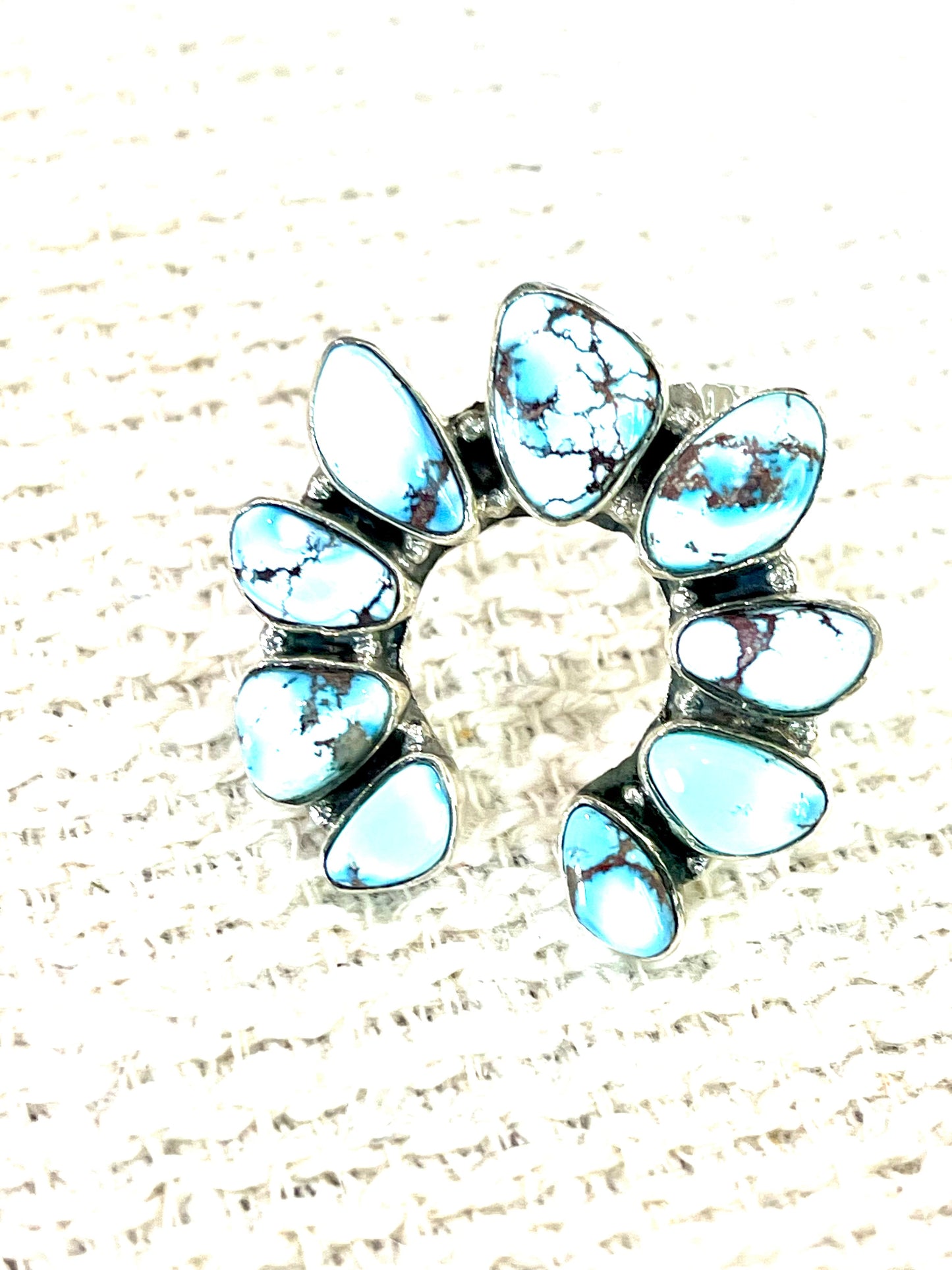 Handcrafted Sterling Silver & Golden Hills Adjustable Naja Ring