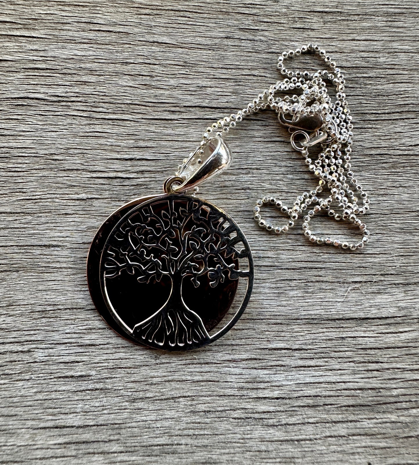 Copper & Sterling Silver Tree of Life Pendant Necklace