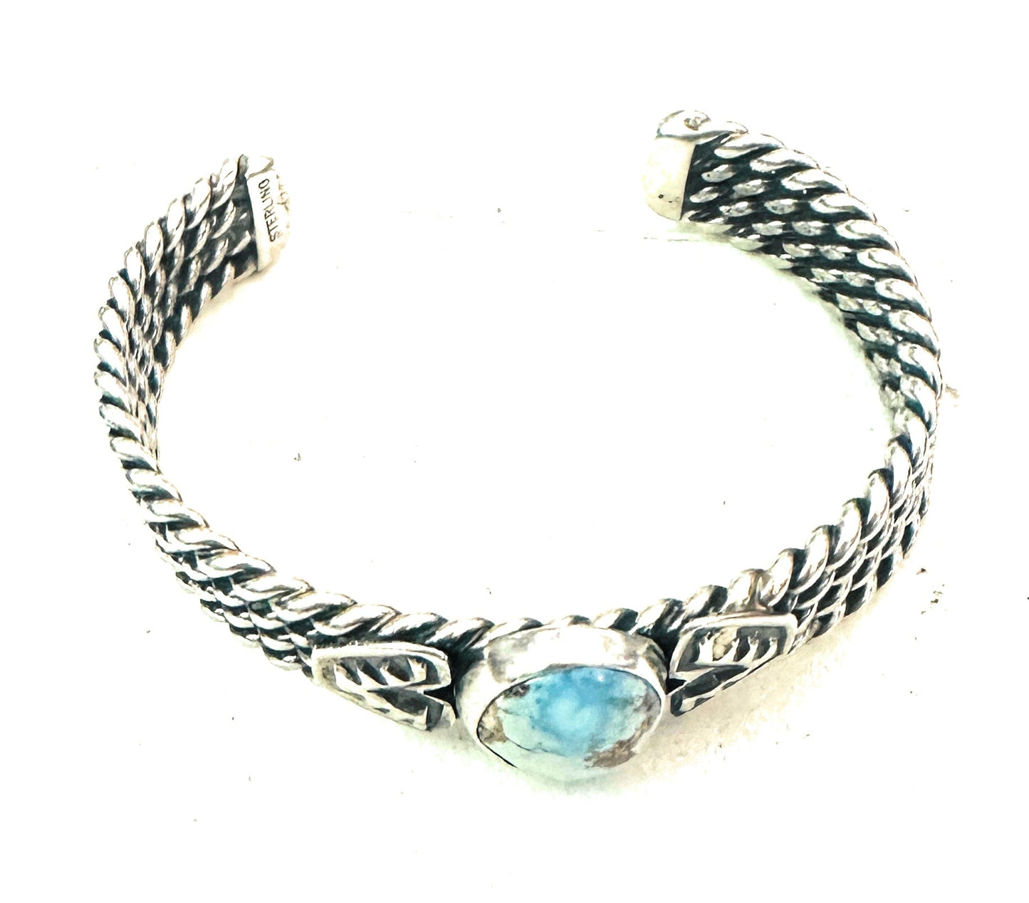 Handcrafted Sterling Silver & Golden Hills Turquoise Cuff Bracelet