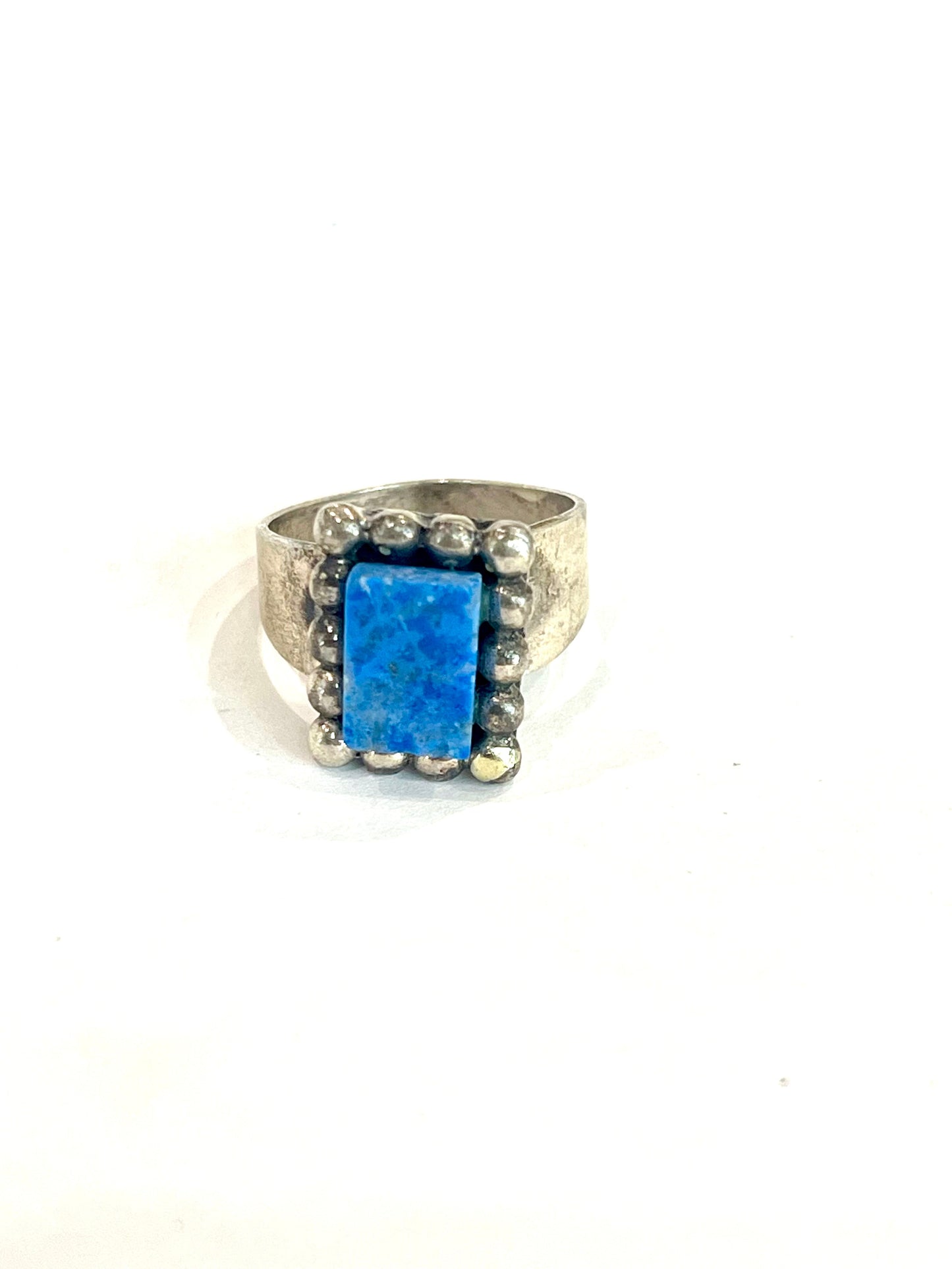 Old Pawn Vintage Sterling Silver & Trolleite Quartz Adjustable Ring