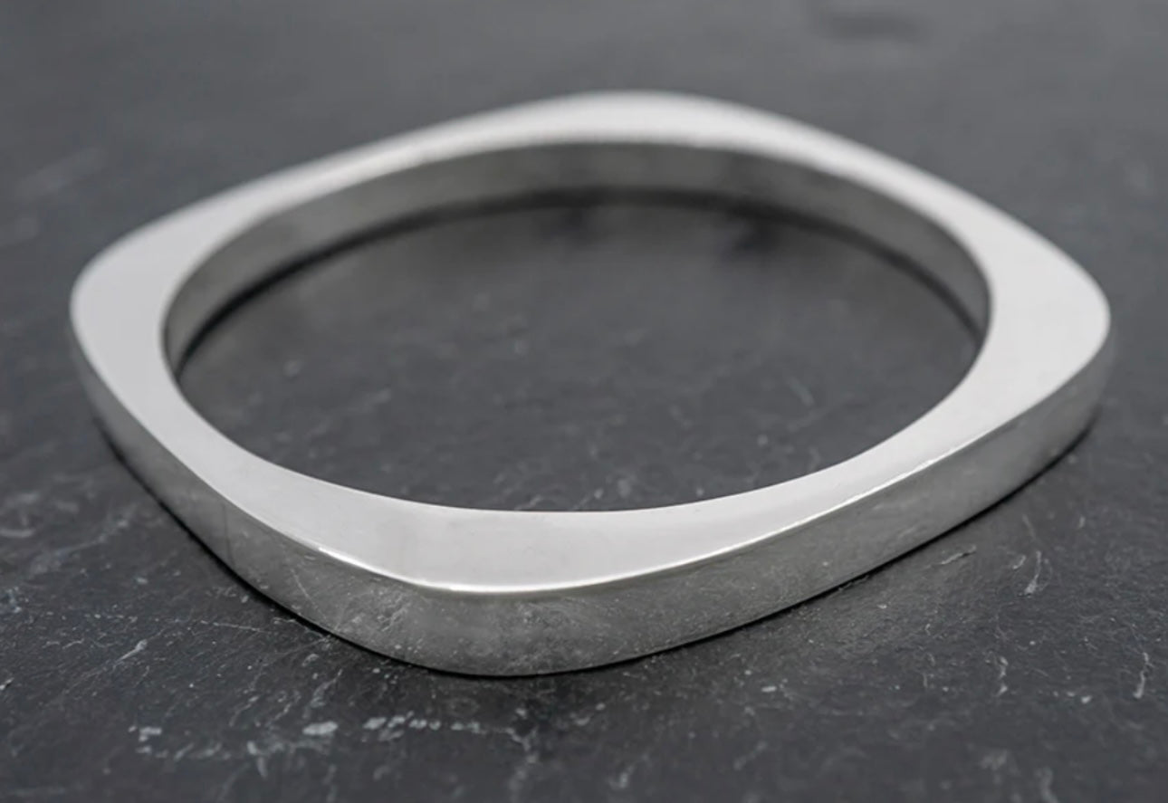 Heavy Cuadrado Sterling Silver Bangle