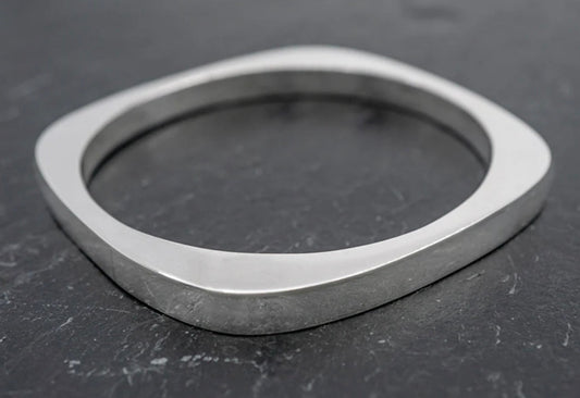 Heavy Cuadrado Sterling Silver Bangle