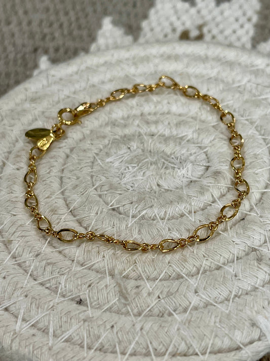 Vintage  Gold Plated Chain Bracelet