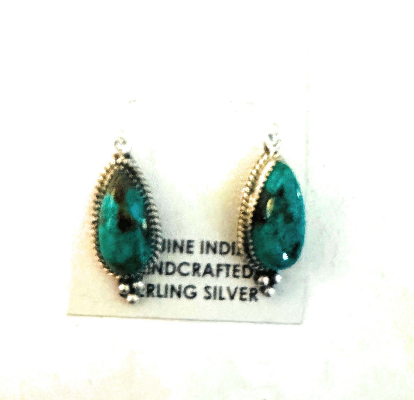 Navajo Sterling Silver & Turquoise Dangle Earrings