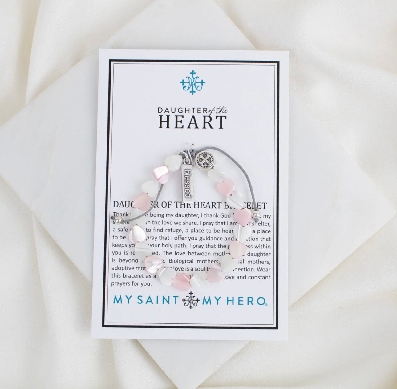 Daughter Of The Heart Cross Blessed Bracelet