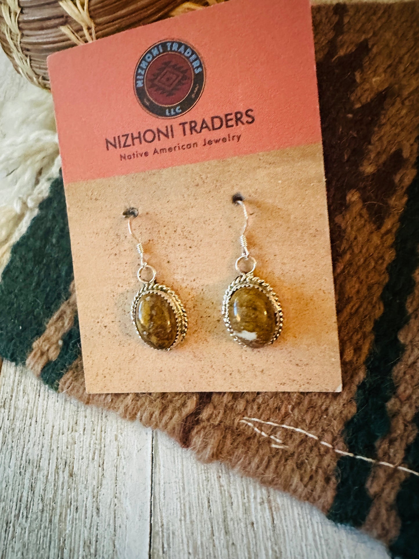 Handcrafted Sterling Silver, & Jasper Dangle Earrings