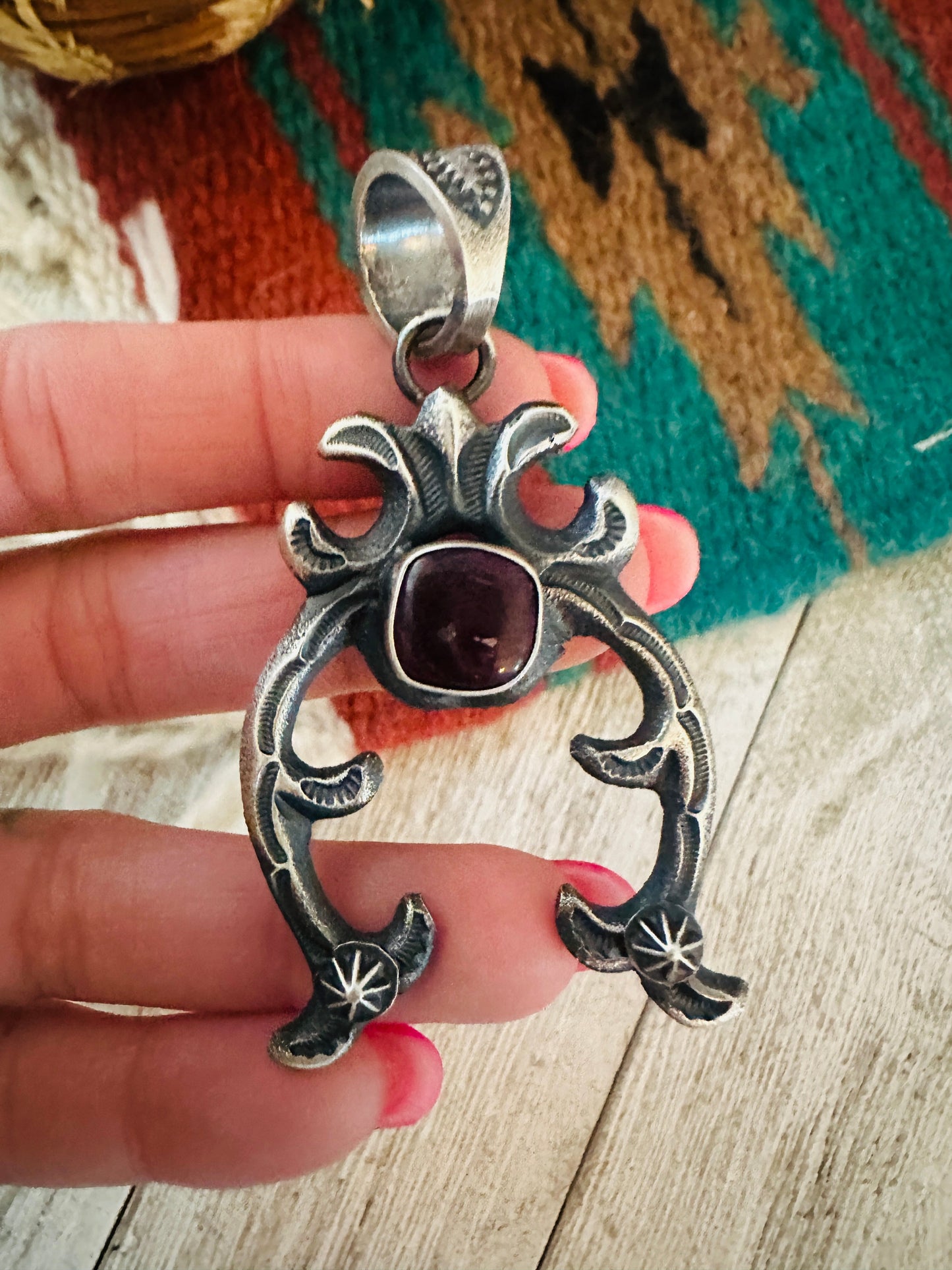 Handcrafted Sterling Silver & Purple Spiny Naja Pendant by Kevin Billah