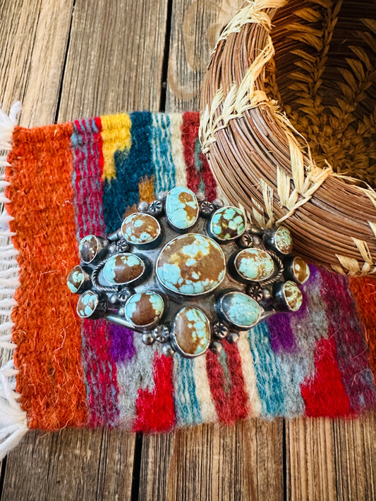 Handcrafted Turquoise & Sterling Silver Cuff Bracelet by Jacqueline Silver