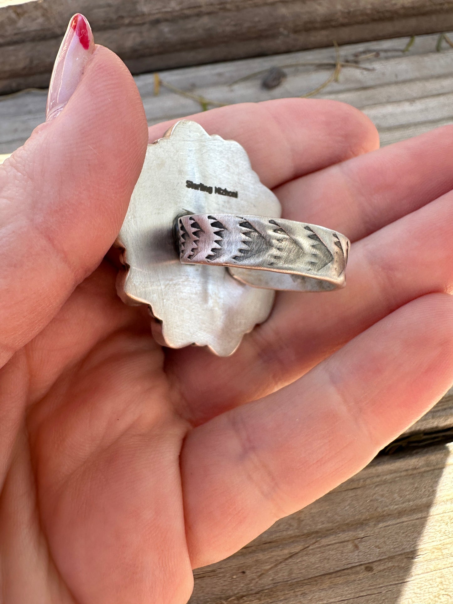 Handmade Sonoran Mountain Turquoise & Sterling Adjustable Ring