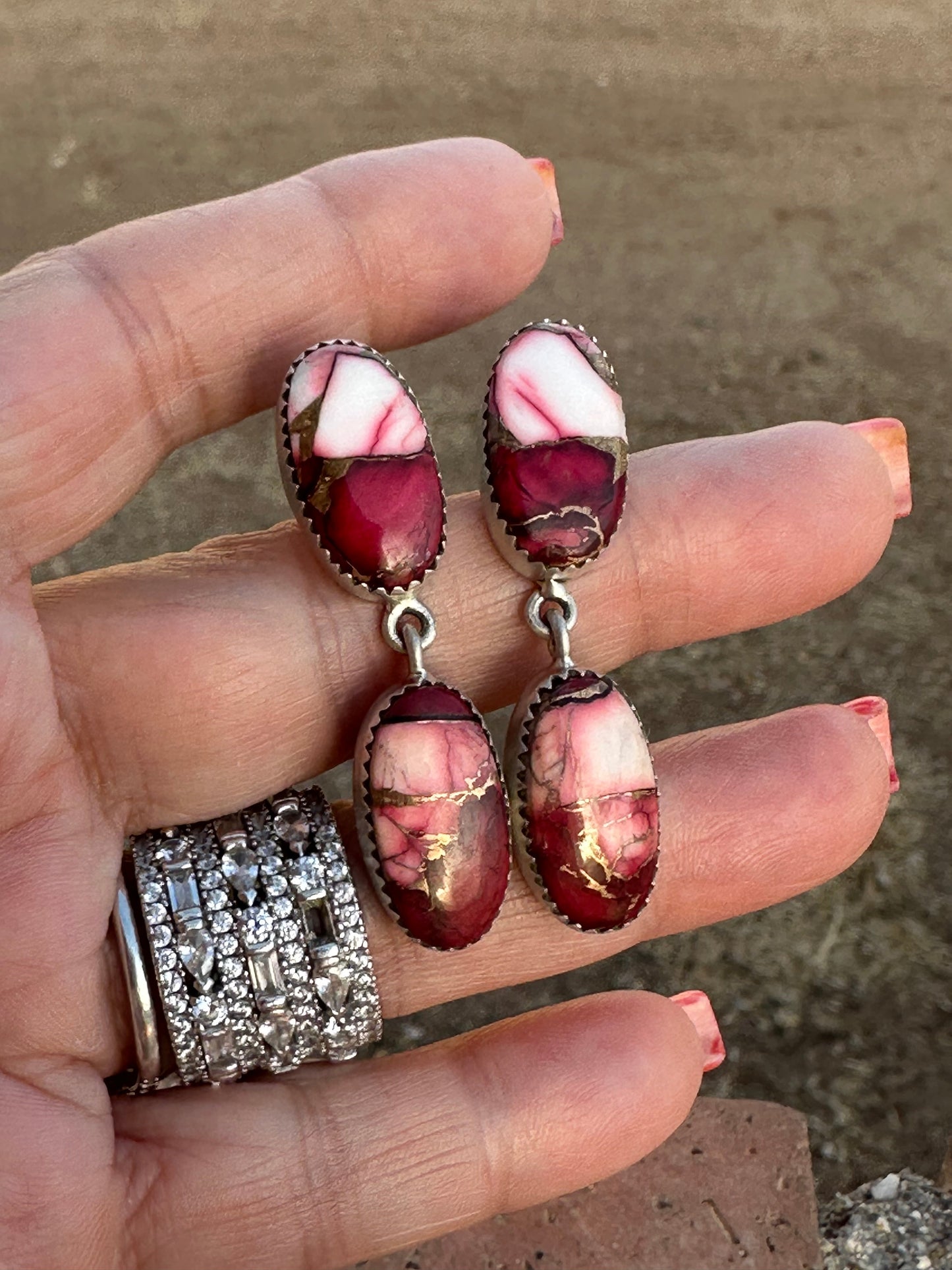 Dahlia Rose Handmade Sterling Silver Dangles