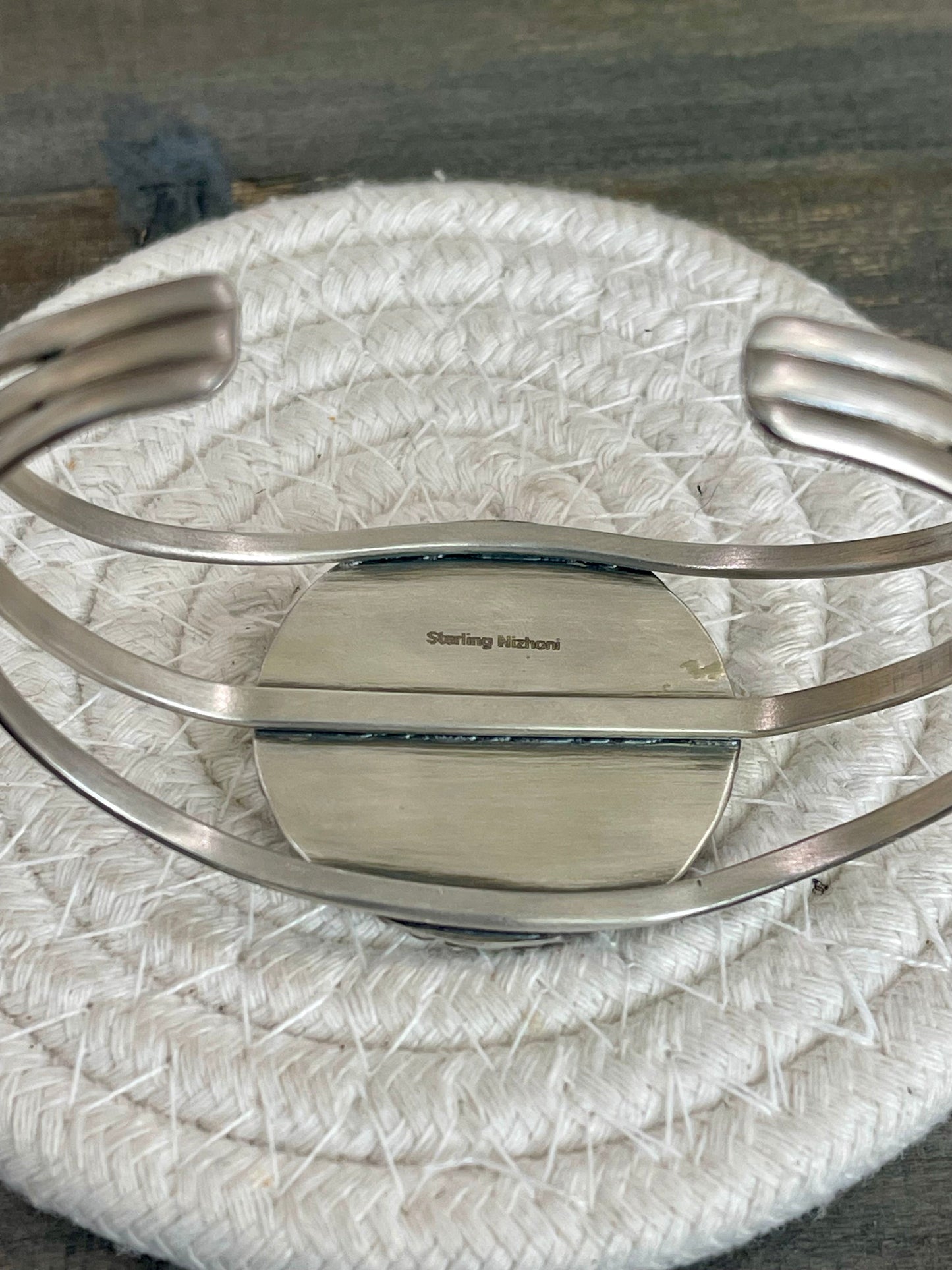Nizhoni Handmade Sterling Silver & Turquoise Adjustable Cuff Bracelet