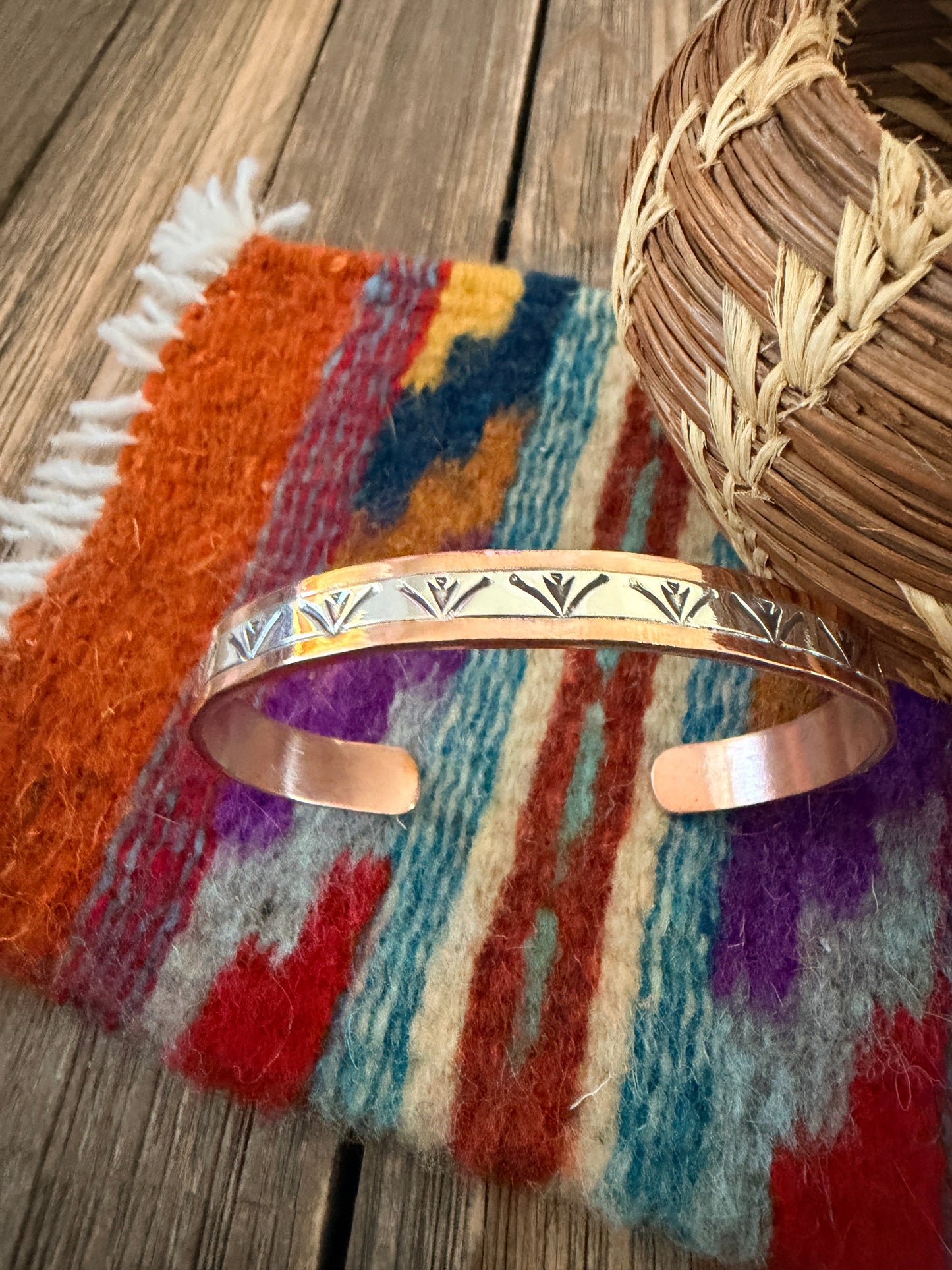 Handcrafted Copper & Sterling Silver Cuff Bracelet