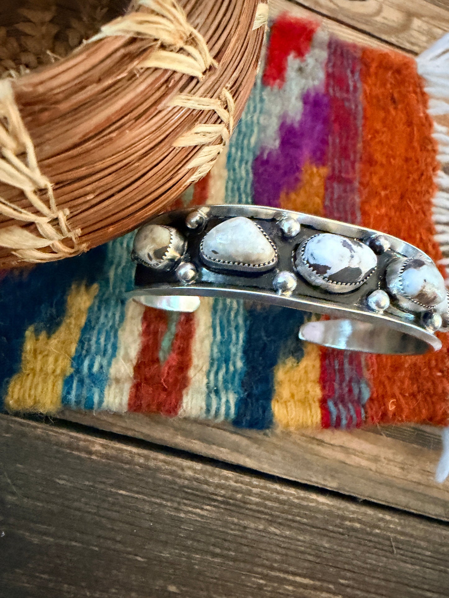 Handcrafted Dry Creek Turquoise & Sterling Silver Cuff Bracelet by Paul Largo