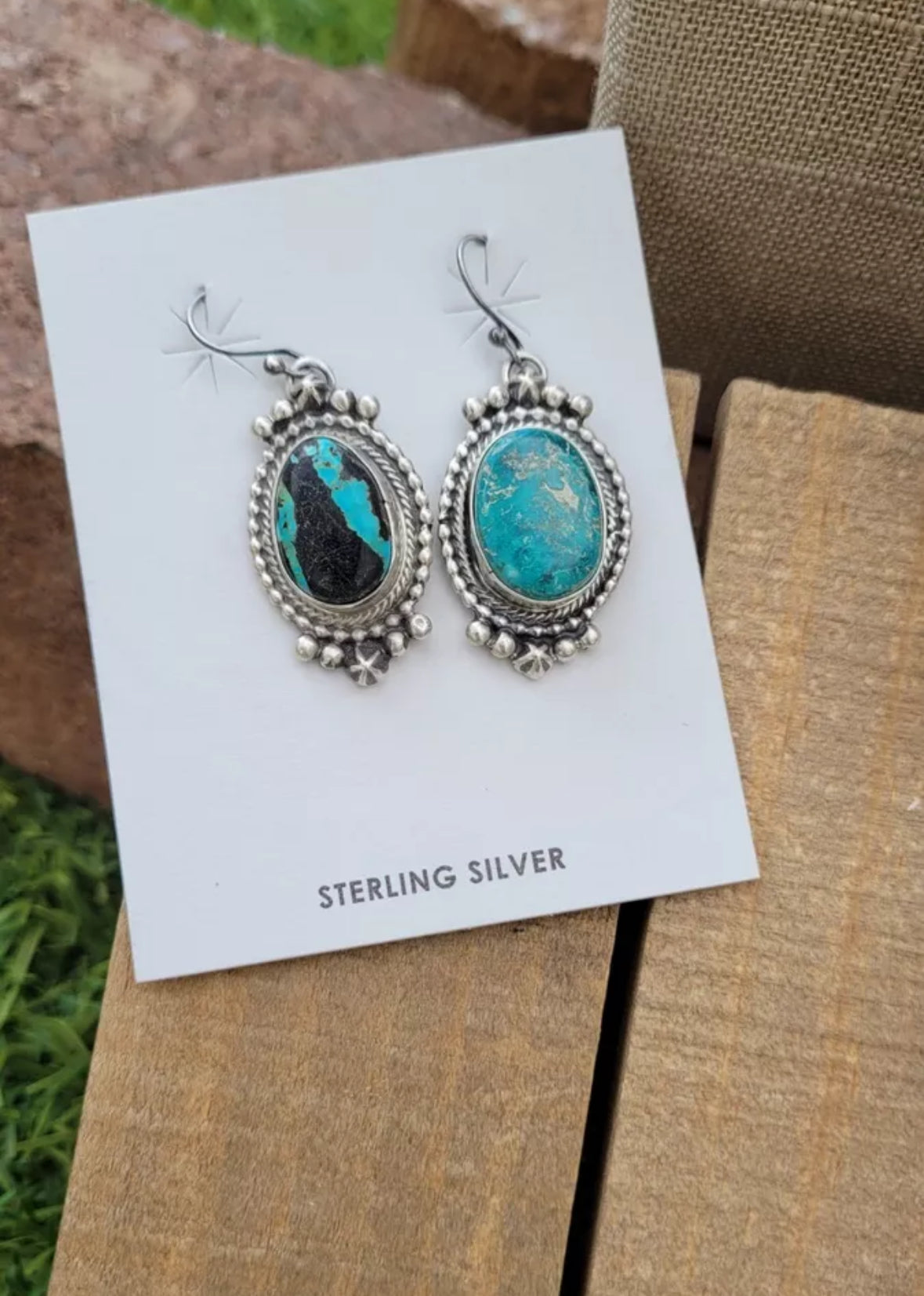 Handcrafted Sterling Silver & Multi Turquoise Lariat Necklace Set by Kee Johnson