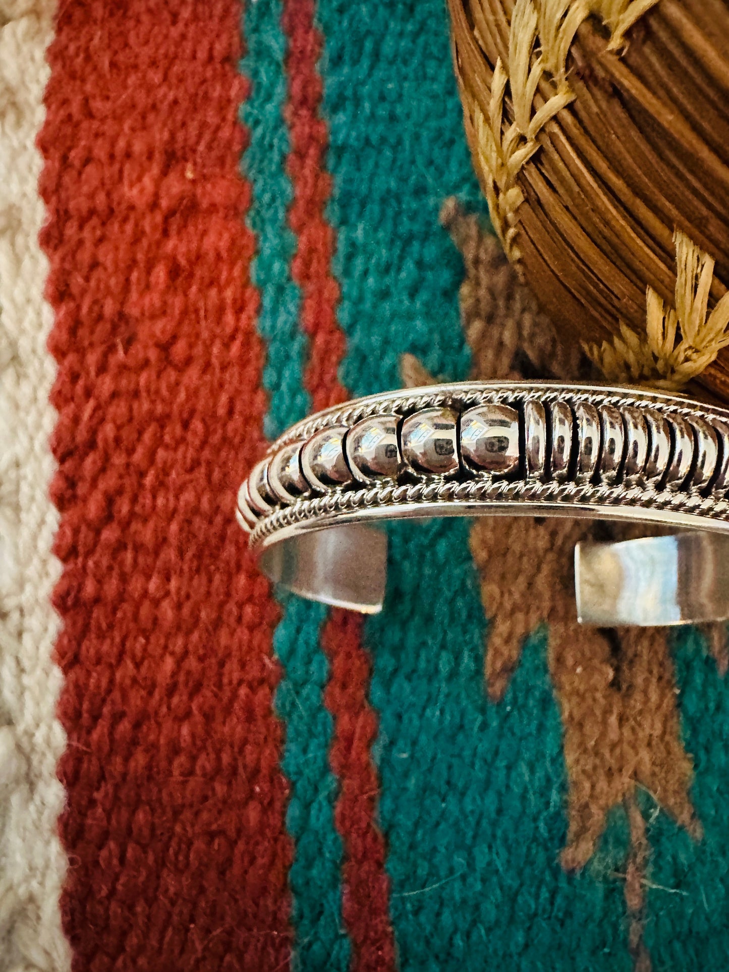 Handcrafted Rolled Sterling Silver Cuff Bracelet