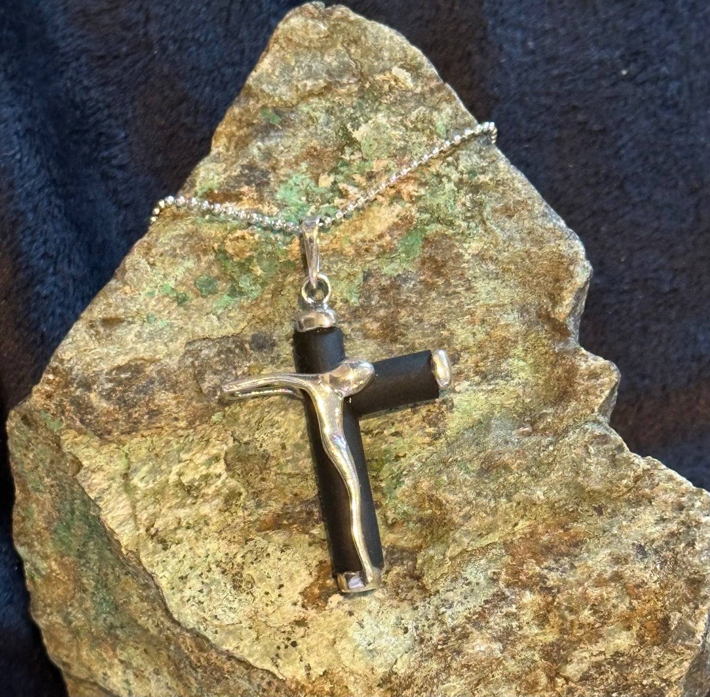 Crucifix Cross Pendant Sterling Silver Necklace