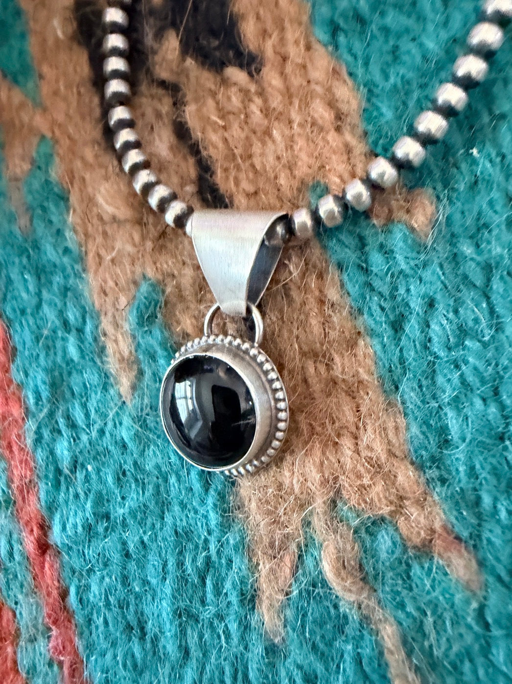 Handcrafted Sterling Silver & Onyx Pendant