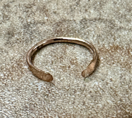 Rose 14k Gold Open Cuff Adjustable Ring