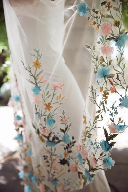 The Josephine, Floral Wedding Veil