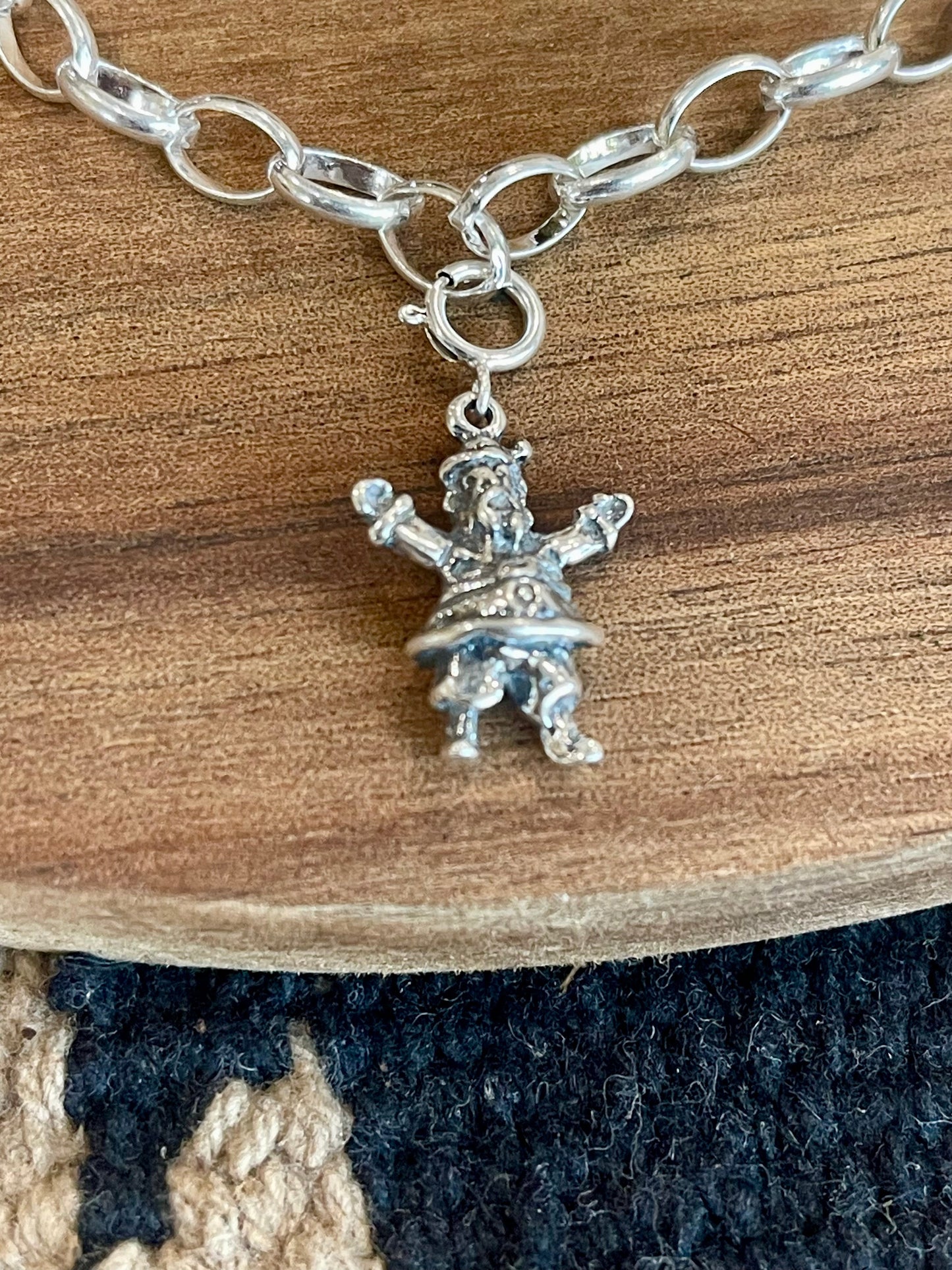 Handcrafted Sterling Silver CHRISTMAS MINI SANTA Charm