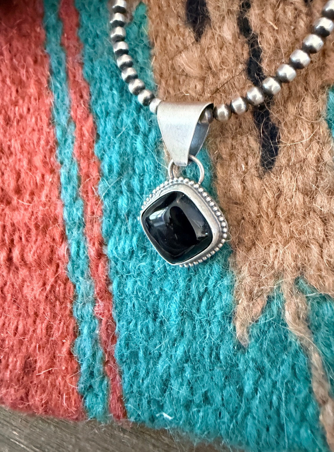 Handcrafted Sterling Silver & Onyx Pendant