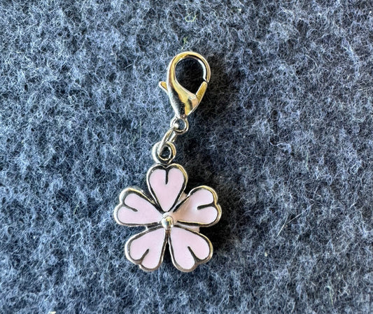 Handcrafted Sterling Silver Pink Daisy Charm