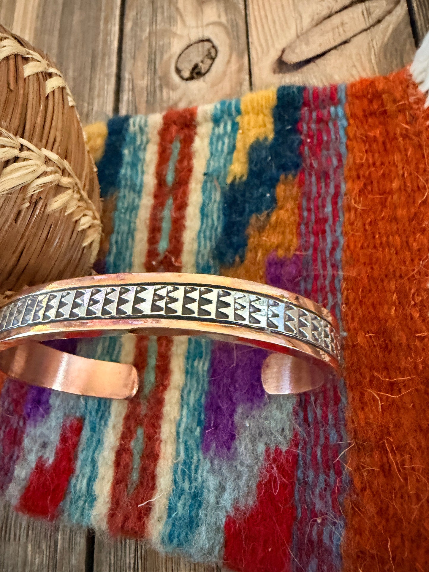 Handcrafted Copper & Sterling Silver Cuff Bracelet