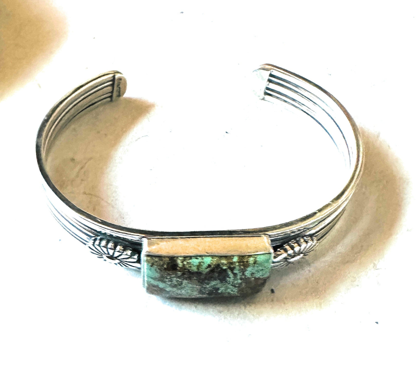 Handcrafted Royston Turquoise & Sterling Silver Cuff Bracelet