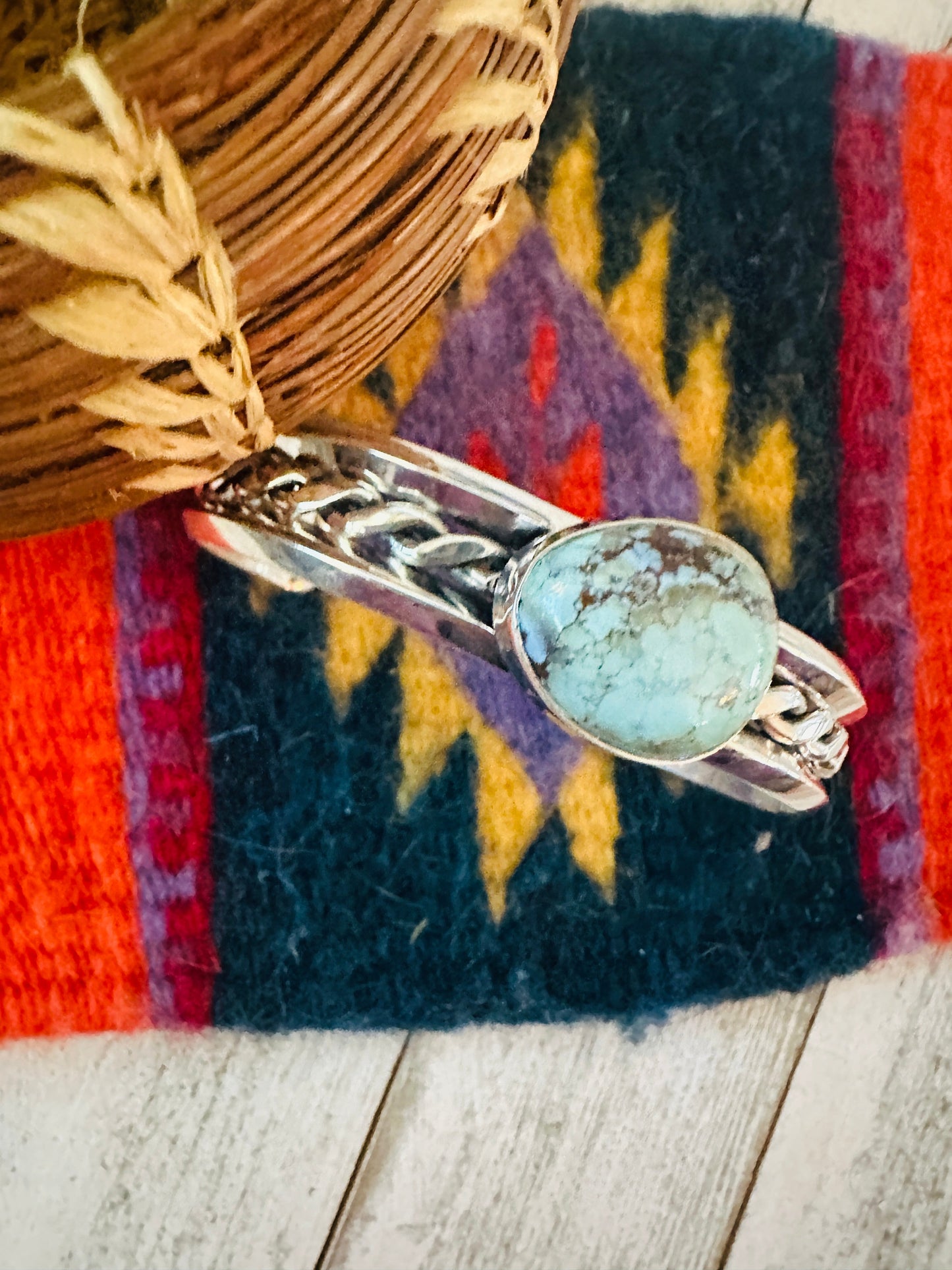 Handcrafted Sterling Silver & Turquoise Cuff Bracelet