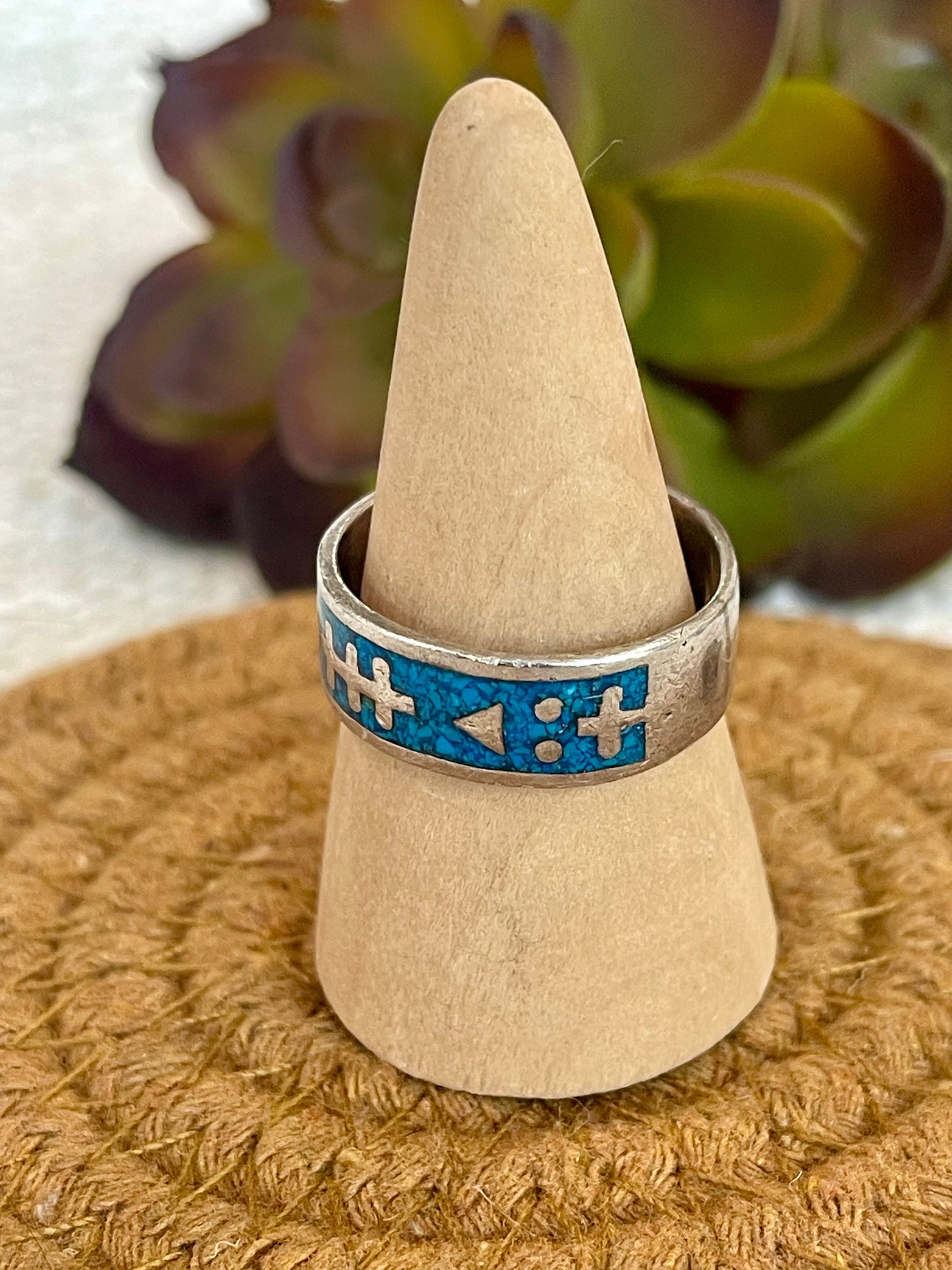 Old Pawn Vintage Handmade Sterling Silver  Sz 11.5  Band