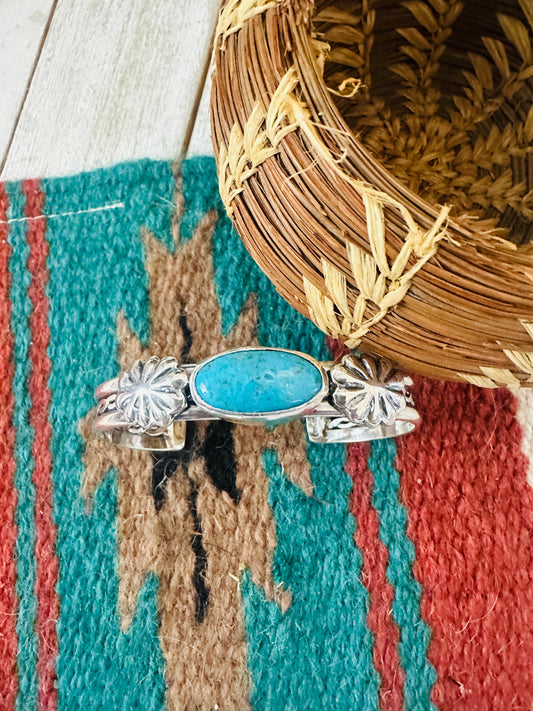 Handcrafted Turquoise & Sterling Silver Cuff Bracelet