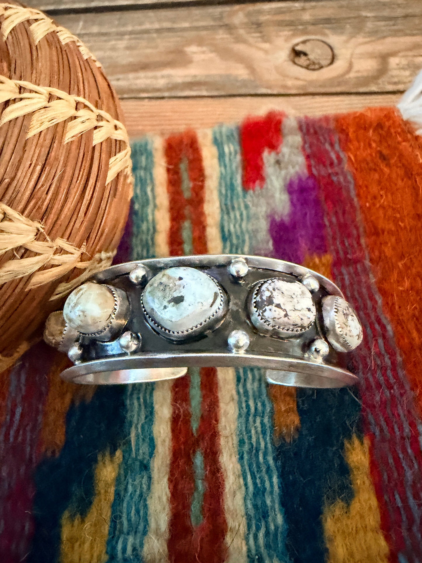 Handcrafted Dry Creek Turquoise & Sterling Silver Cuff Bracelet by Paul Largo