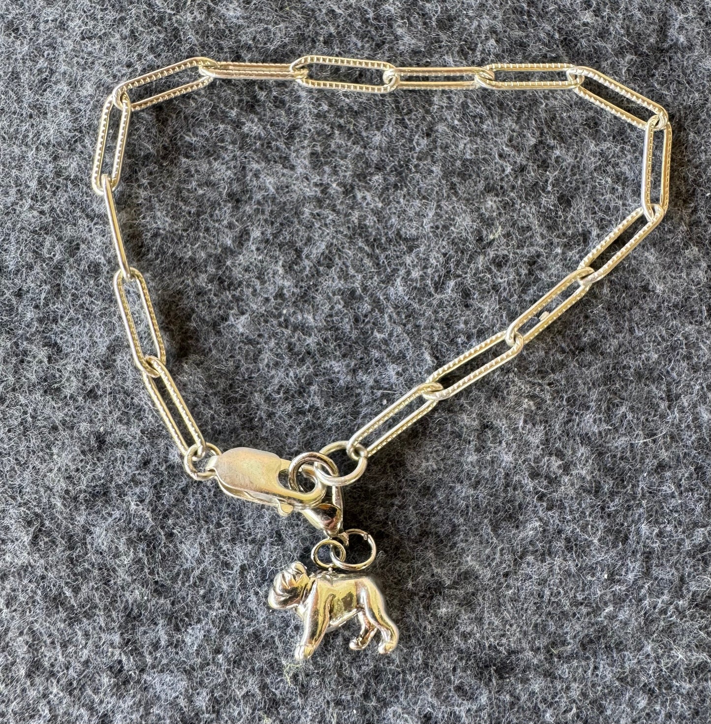 Handcrafted Sterling Silver Bulldog Charm