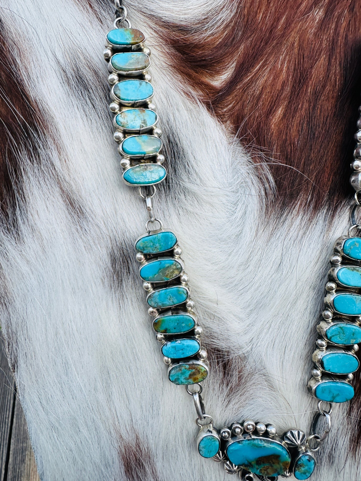 Handcrafted Turquoise & Sterling Silver Necklace by Jacqueline Silver