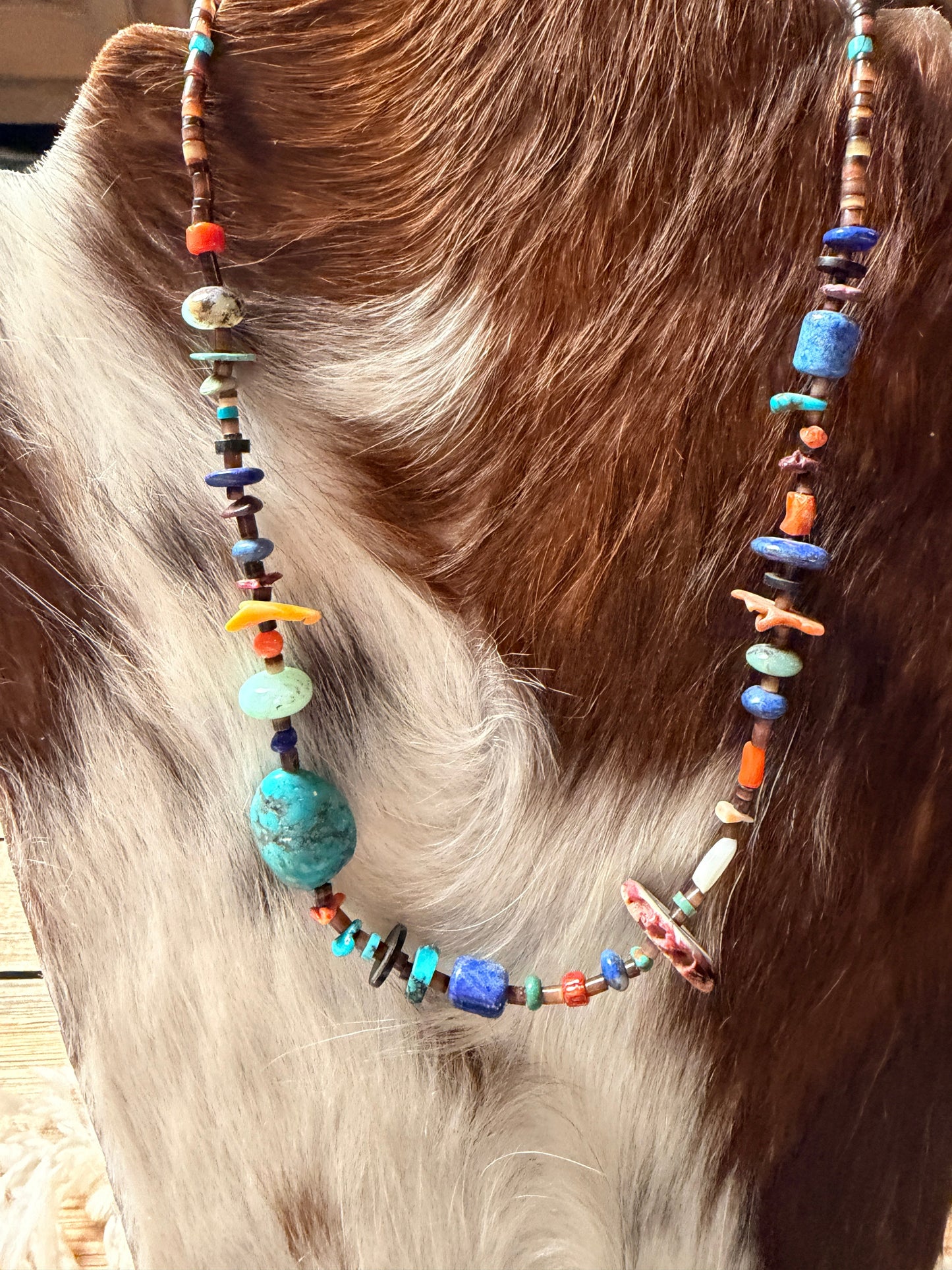 Handcrafted Multi Stone 18” Beaded Necklace