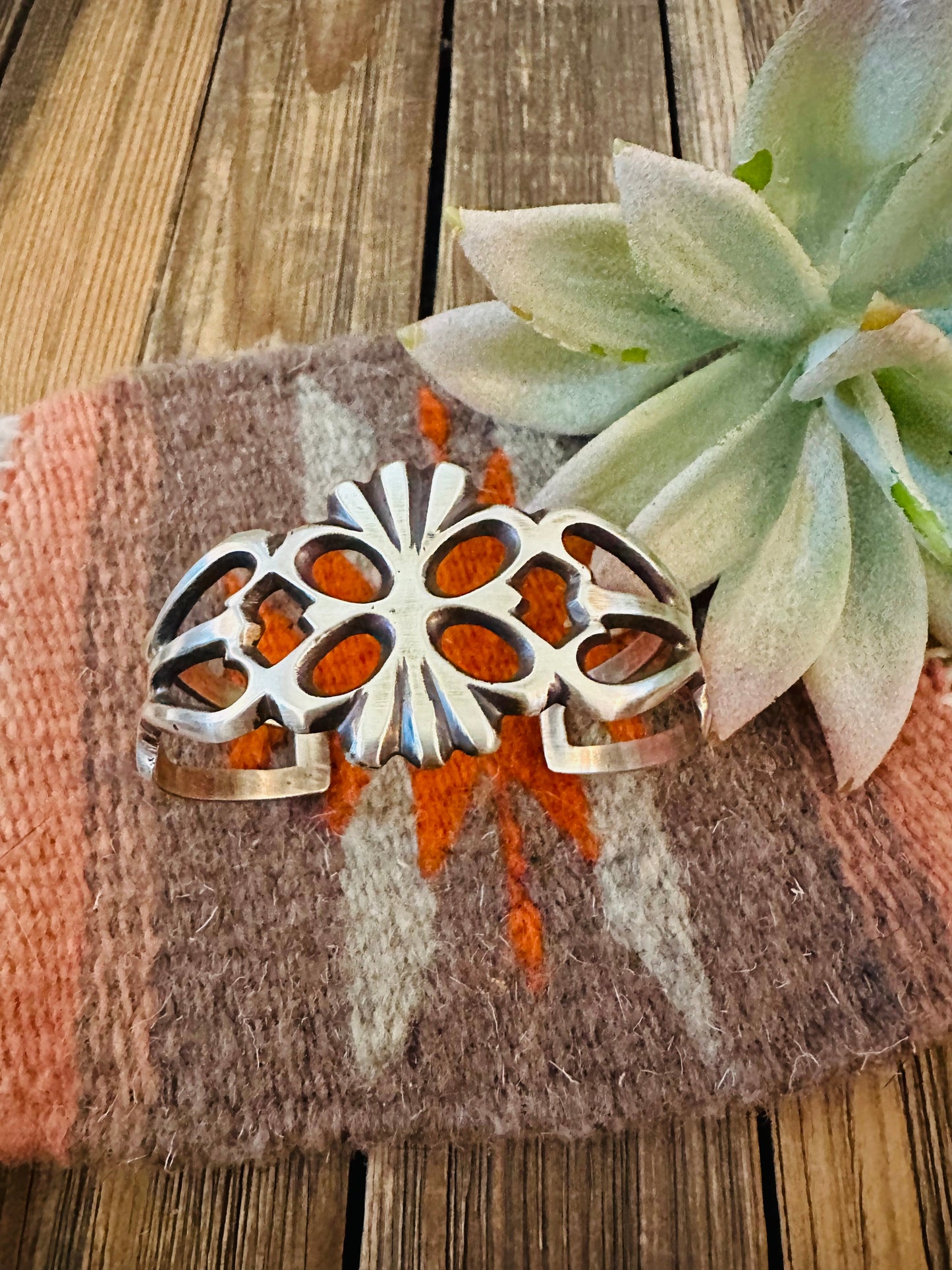 Navajo Sterling Silver Cuff Bracelet