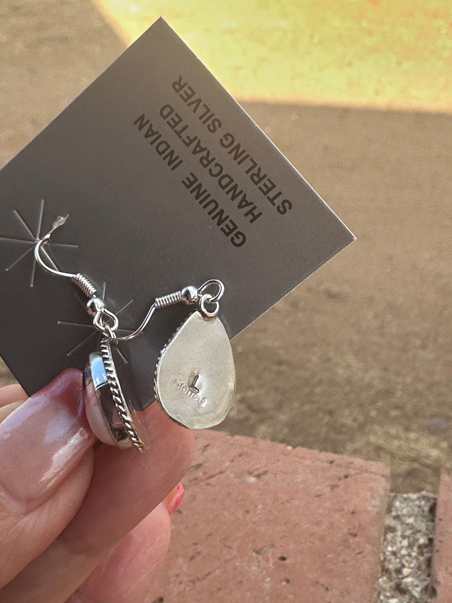 Handcrafted Sterling Silver & Rose Dahlia Dangle Earrings