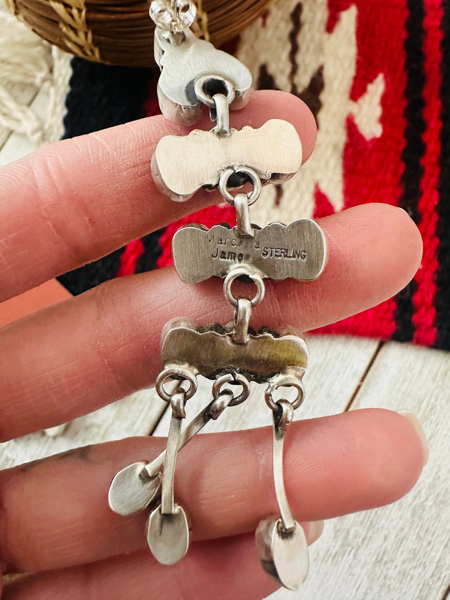 Handcrafted Multi Stone & Sterling Silver Chandelier Dangle Earrings by Marcella James