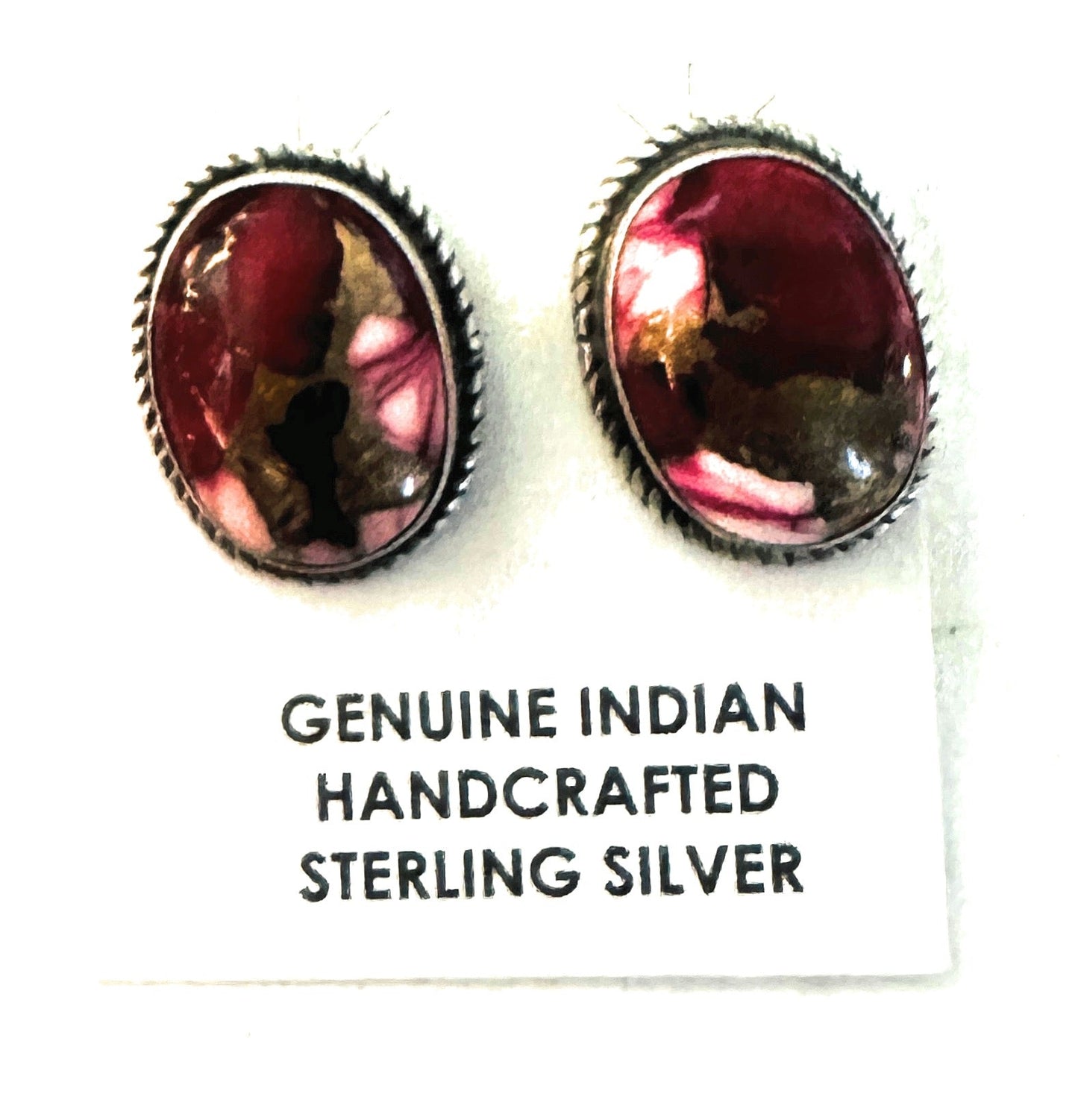 Handcrafted Sterling Silver & Rose Dahlia Post Earrings