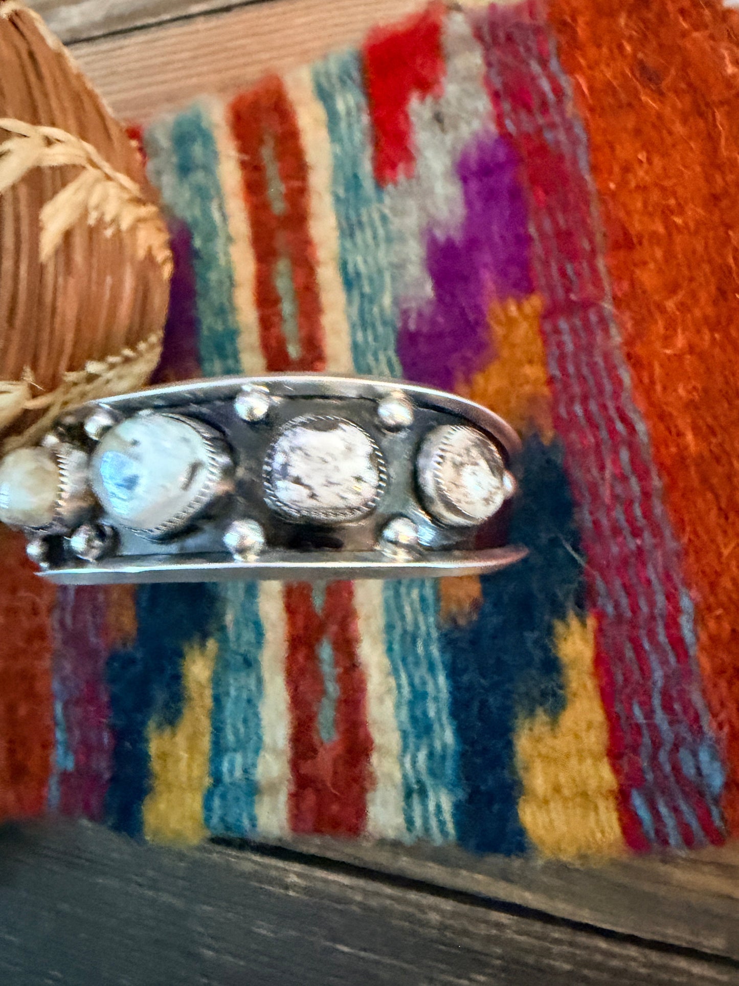 Handcrafted Dry Creek Turquoise & Sterling Silver Cuff Bracelet by Paul Largo