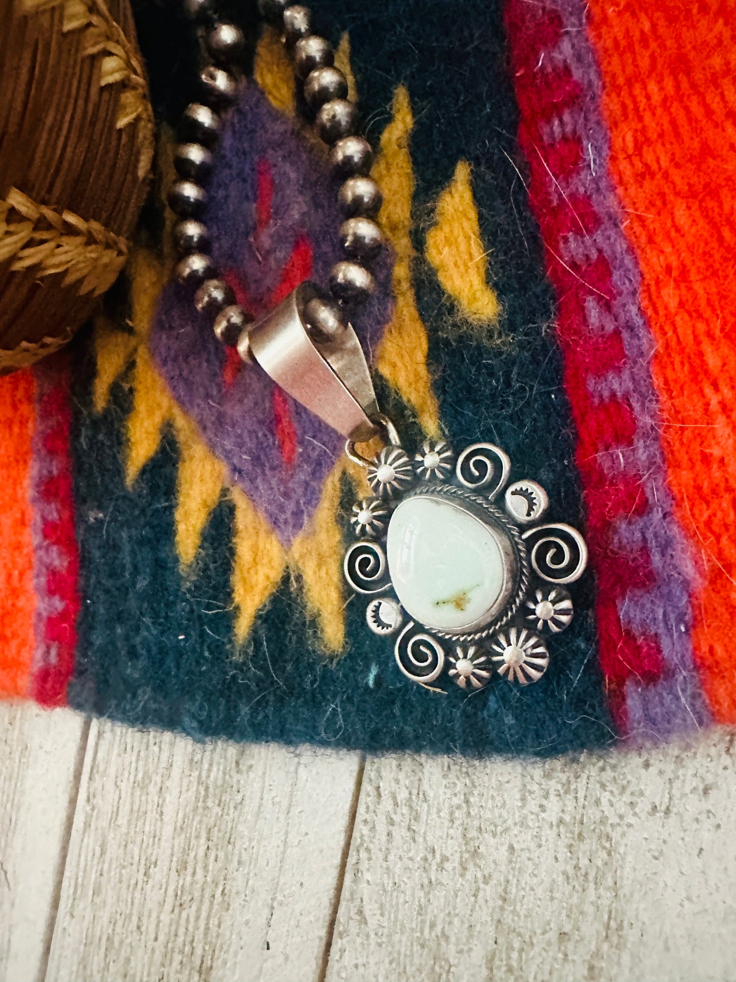 Handcrafted Palomino Turquoise & Sterling Silver Pendant