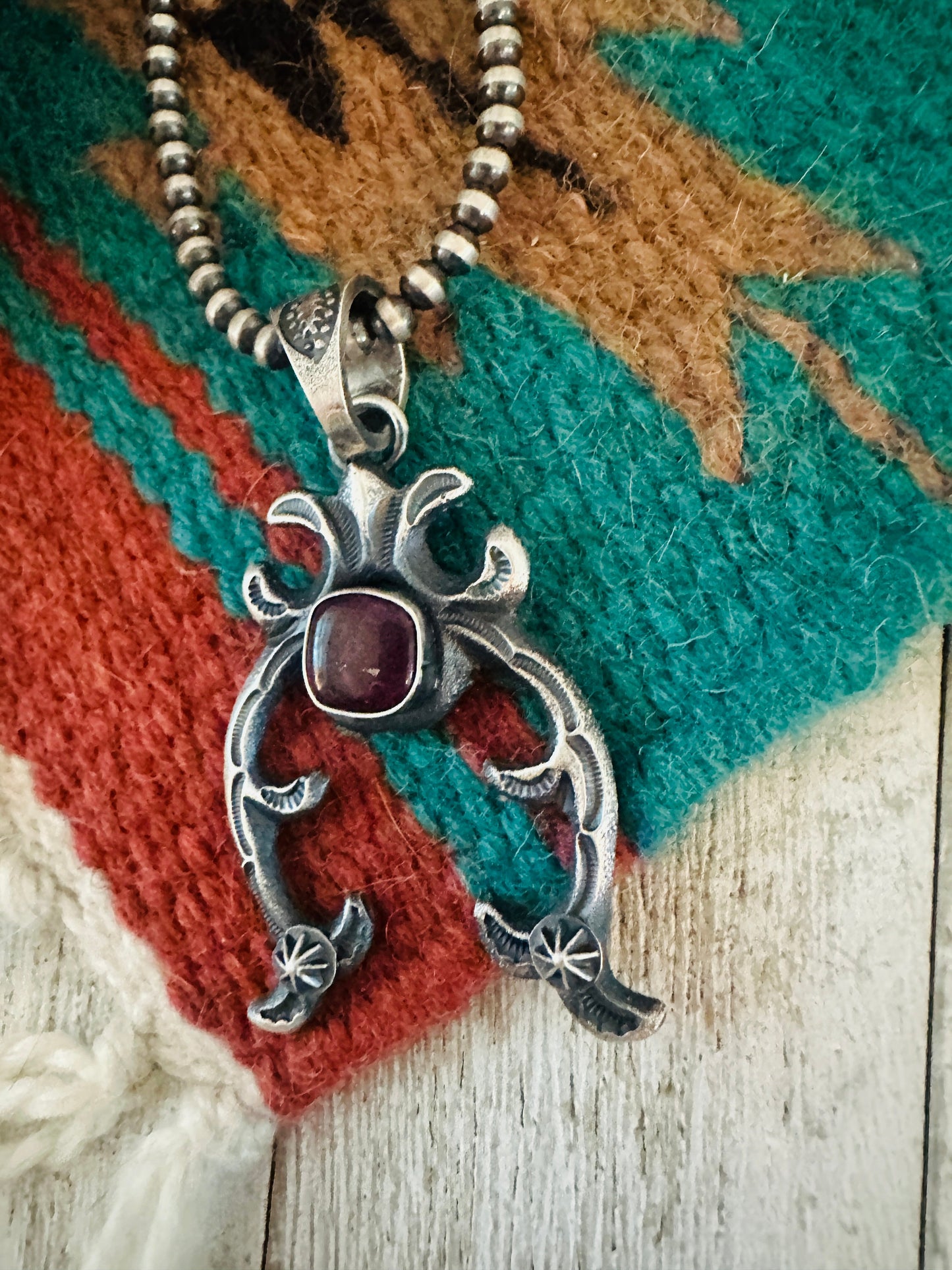 Handcrafted Sterling Silver & Purple Spiny Naja Pendant by Kevin Billah