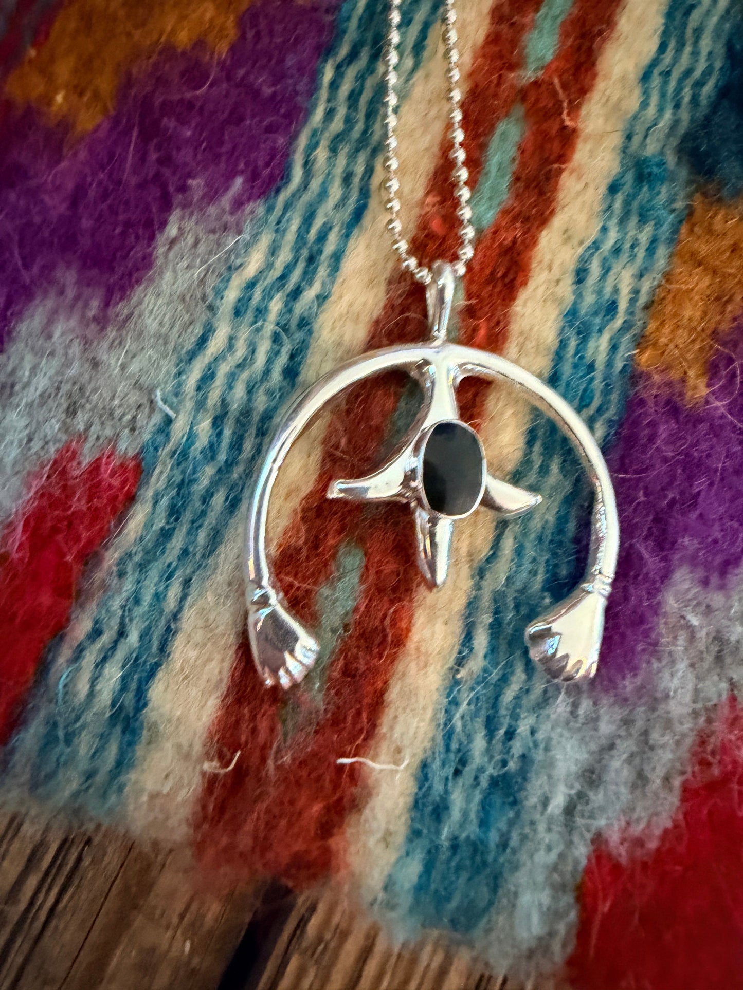 Handcrafted Sterling Silver & Black Onyx Naja Pendant by Joseph Martinez