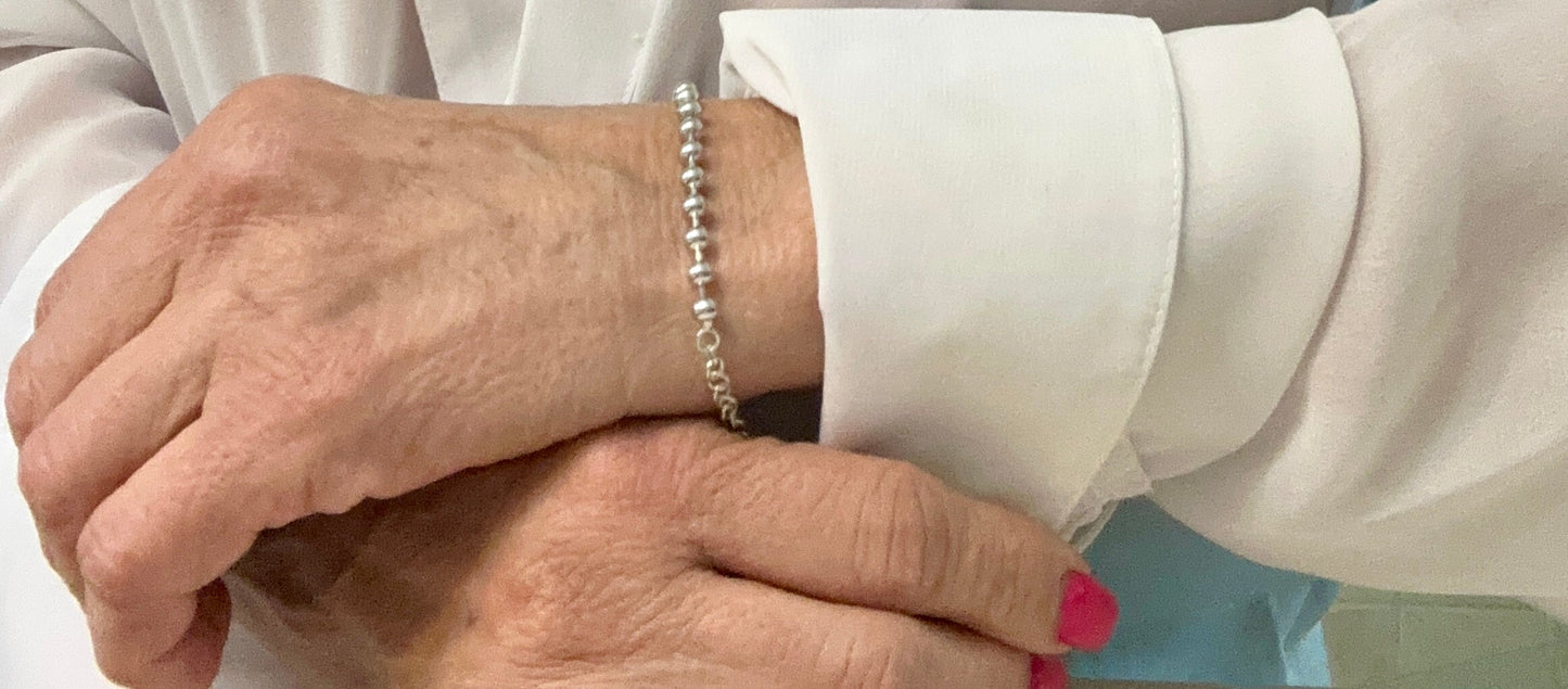 Sterling Silver Beaded Preston Bracelet