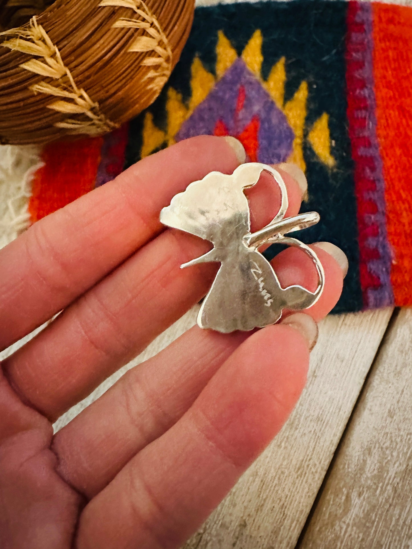 Handcrafted Sterling Silver & Turquoise Inlay Butterfly Pendant