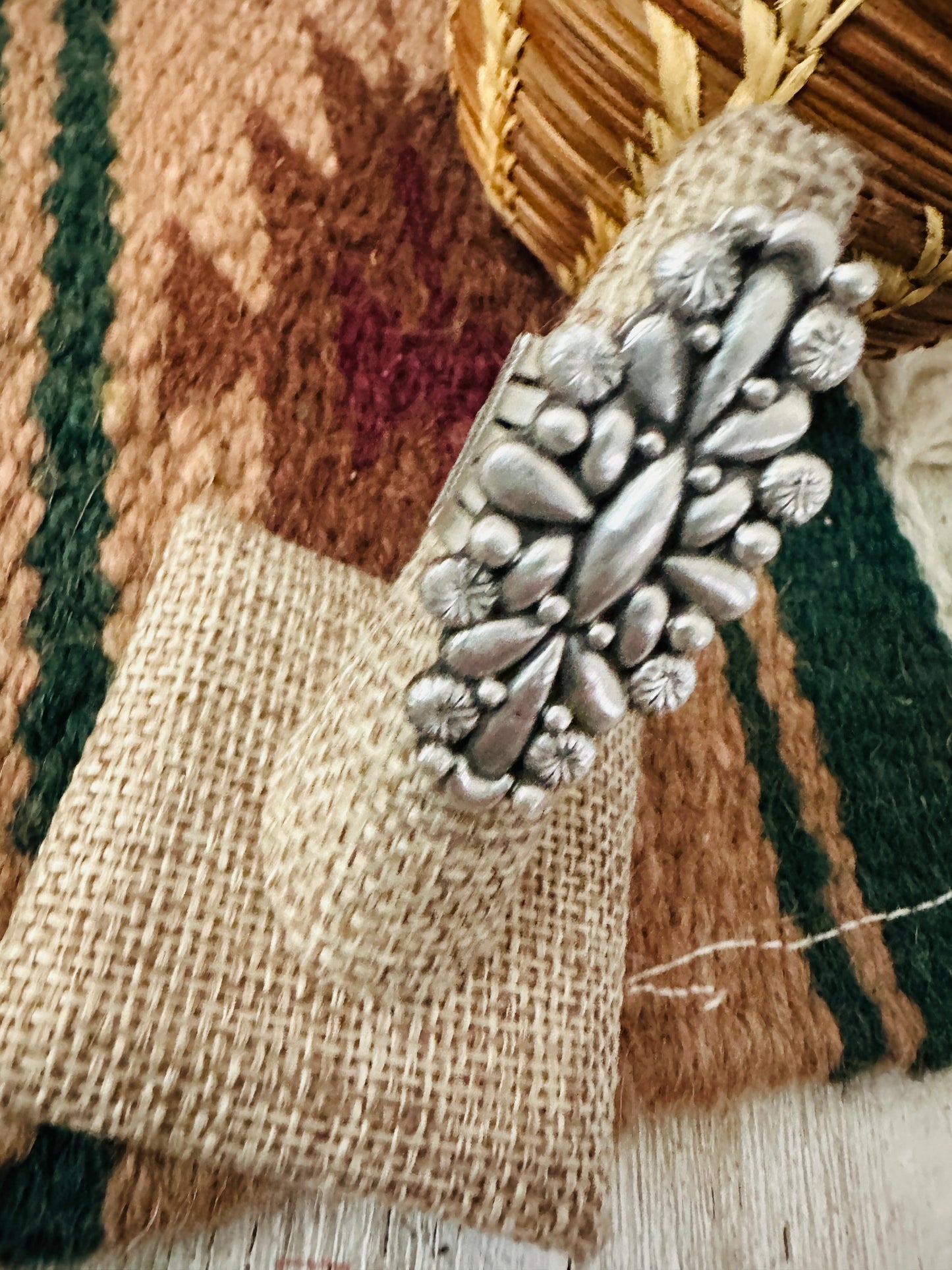 Handcrafted Sterling Silver Adjustable Concho Ring by Leroy James