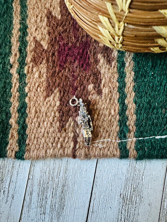 Handcrafted Sterling Silver Mini Kokopelli Charm