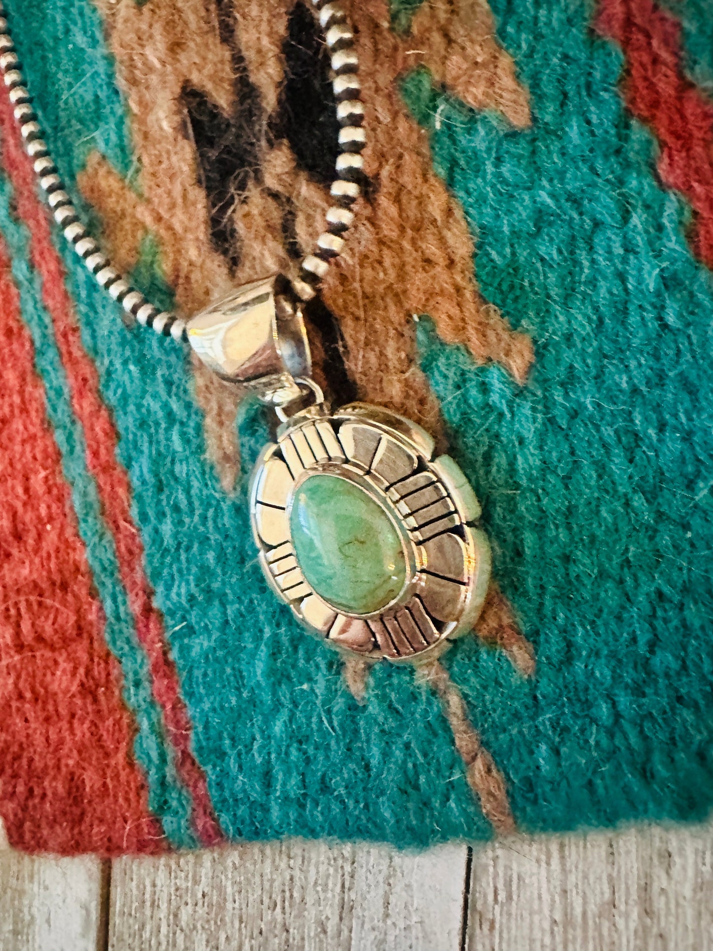 Handcrafted Turquoise & Sterling Silver Pendant