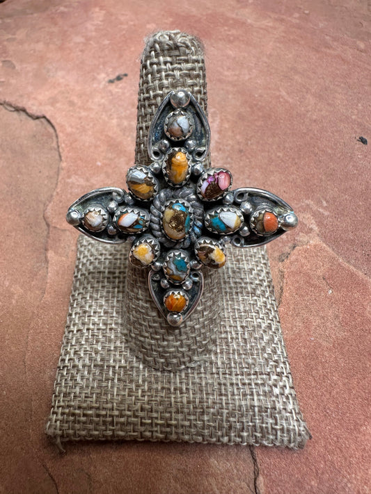 Handmade Spice And Sterling Silver Adjustable Ring
